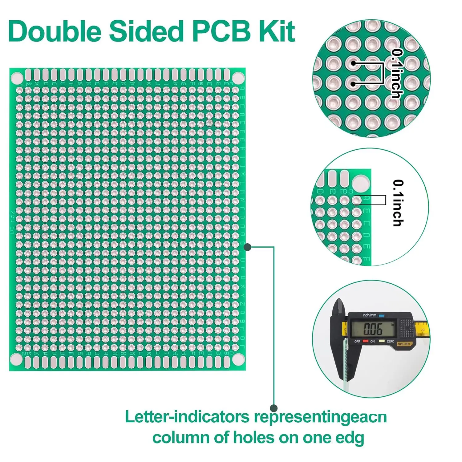 20Pcs PCB Prototype Board ,Green Circuit Board with 4 Sizes Compatible, Double Sided PCB Prototype Board for DIY Electronics - AliExpress