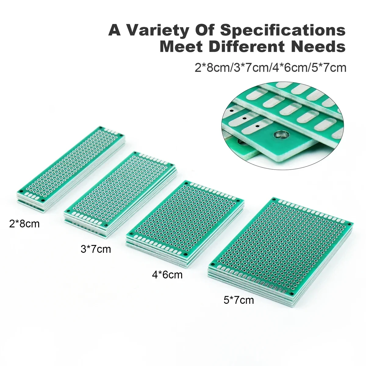 20Pcs PCB Prototype Board ,Green Circuit Board with 4 Sizes Compatible, Double Sided PCB Prototype Board for DIY Electronics - AliExpress