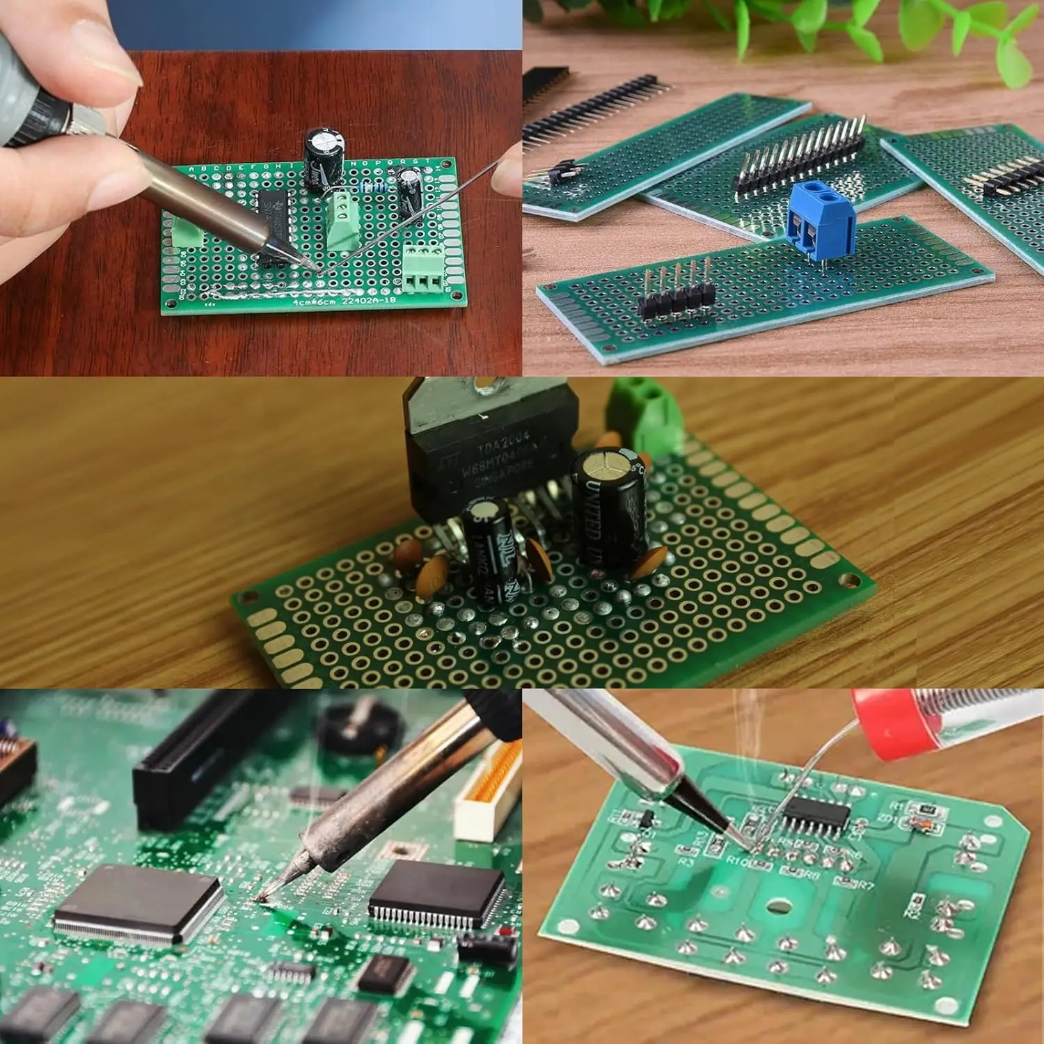 20Pcs PCB Prototype Board ,Green Circuit Board with 4 Sizes Compatible, Double Sided PCB Prototype Board for DIY Electronics - AliExpress