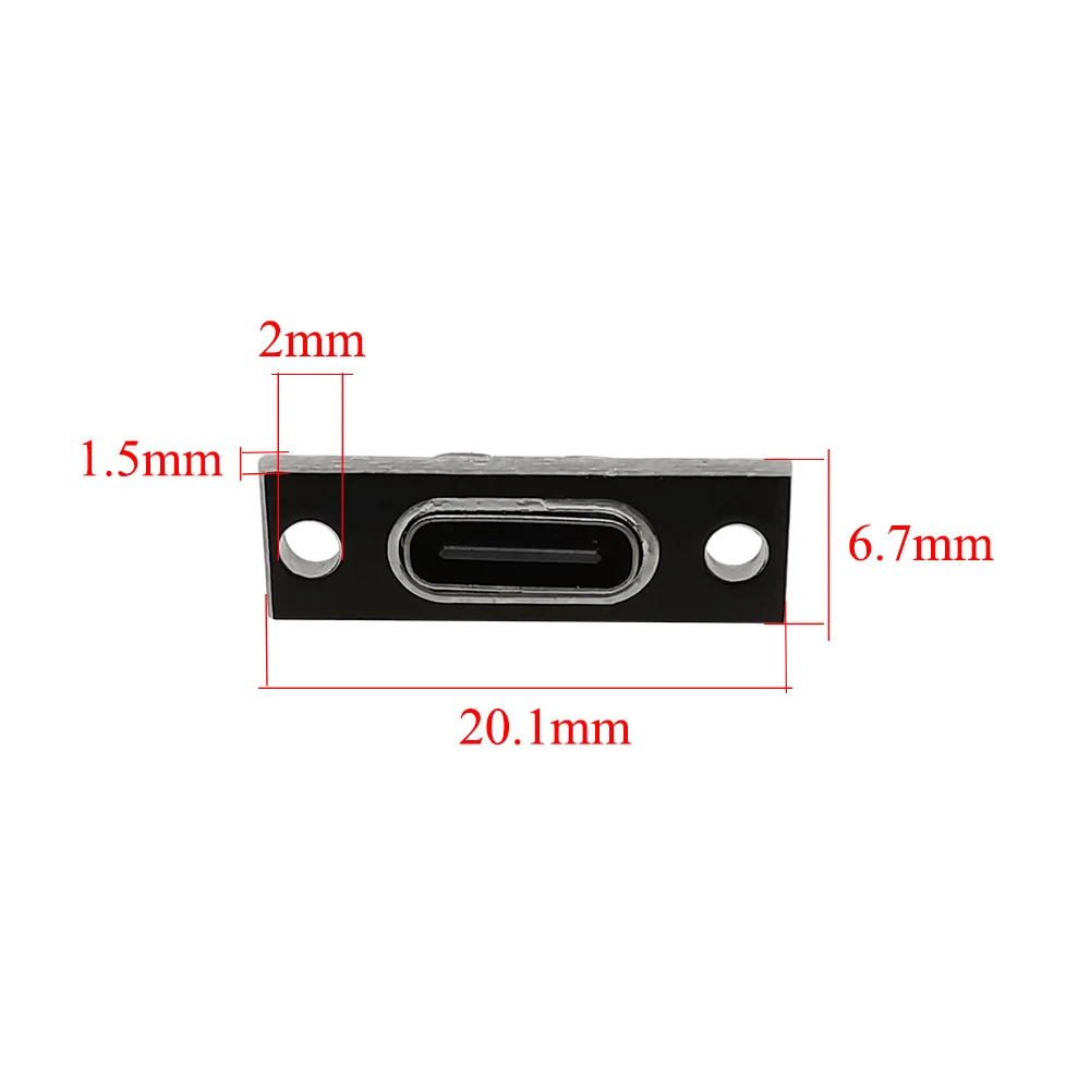 5/10Pcs Type C USB 3.1 Female Socket Connector With Fixing Plate 2Pin 4Pin 6Pin Type-C USB Jack Charging Port for DIY PCB -