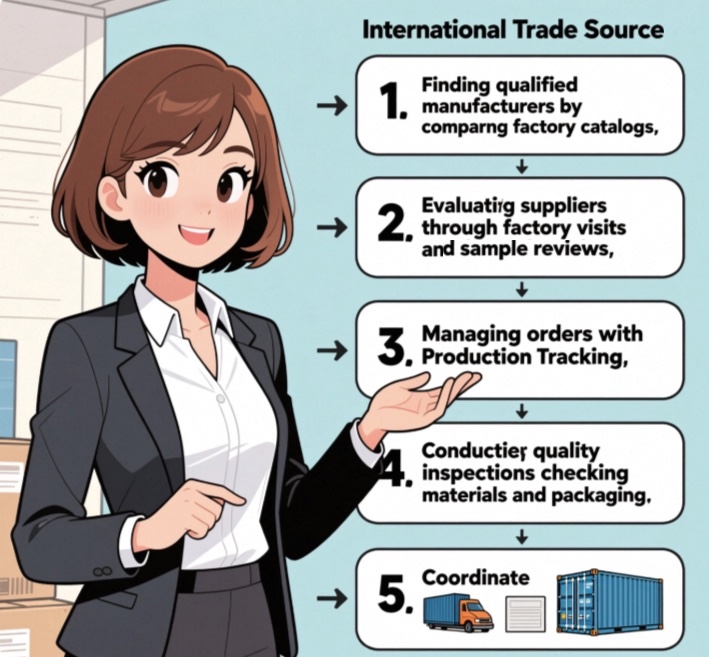International trade and global sourcing concept with world map and shipping containers